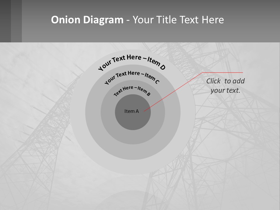 Blue Cable Caution PowerPoint Template