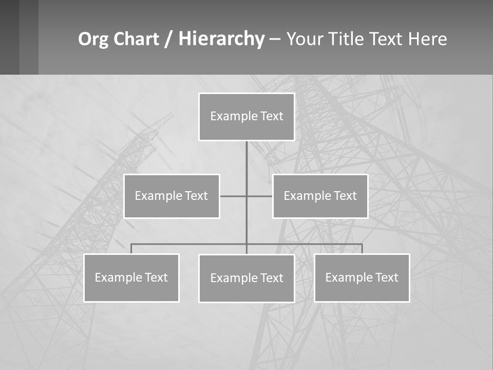 Blue Cable Caution PowerPoint Template