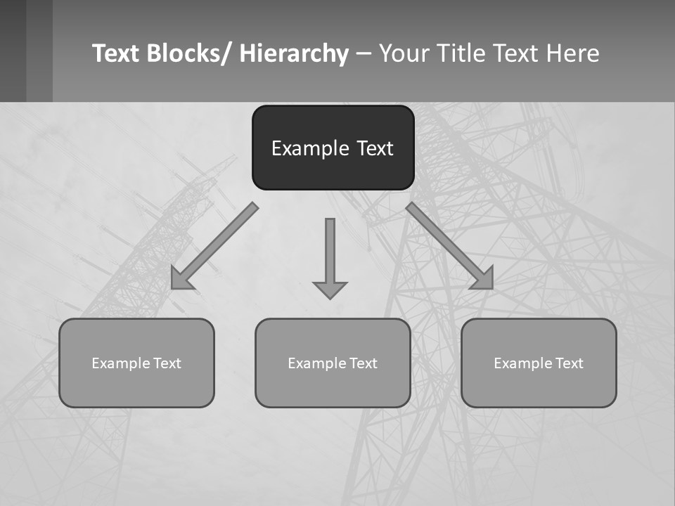 Blue Cable Caution PowerPoint Template