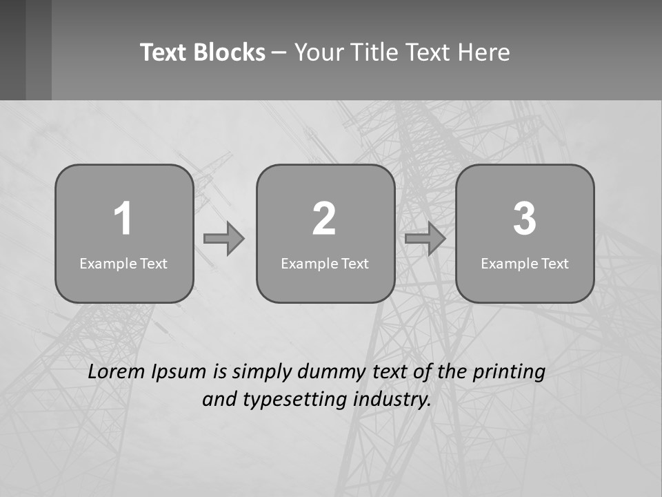 Blue Cable Caution PowerPoint Template