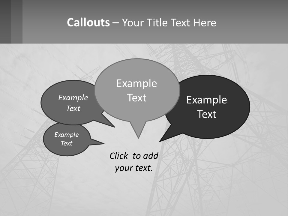 Blue Cable Caution PowerPoint Template