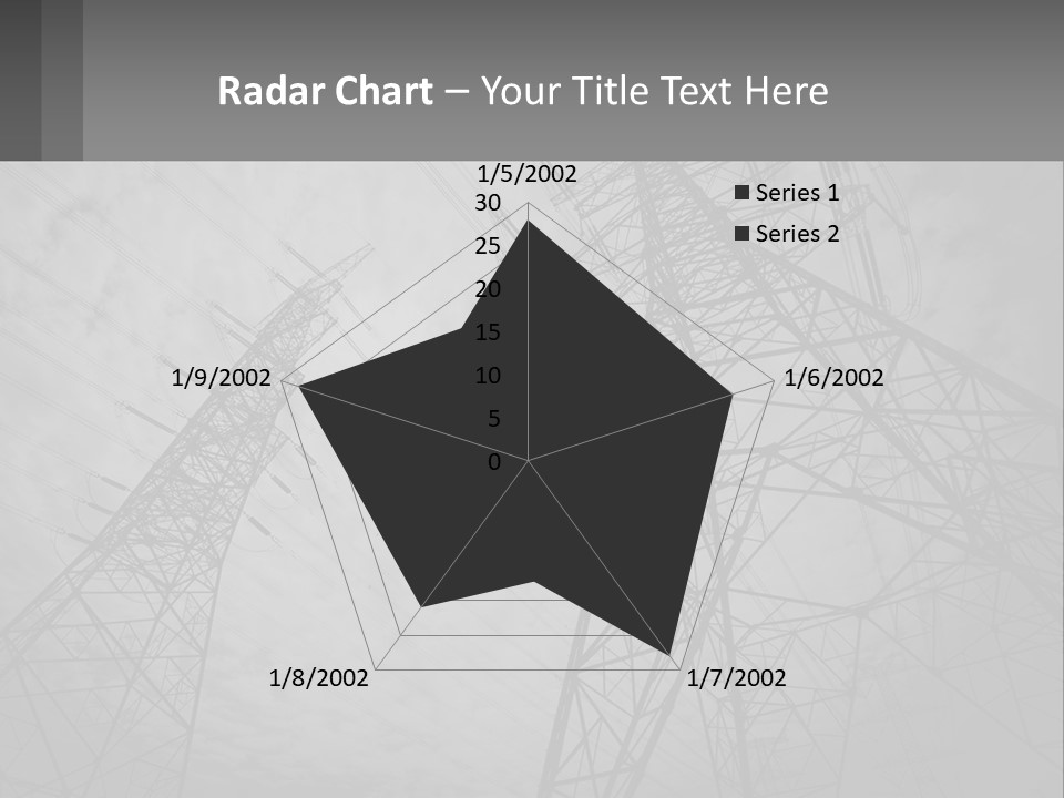 Blue Cable Caution PowerPoint Template