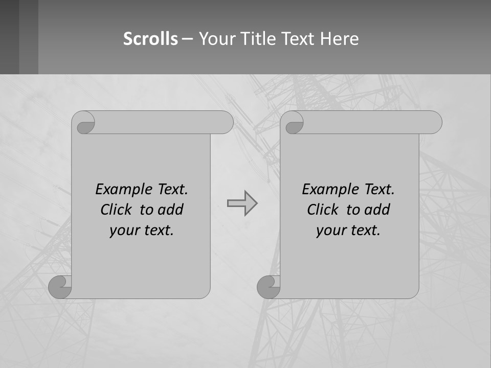 Blue Cable Caution PowerPoint Template