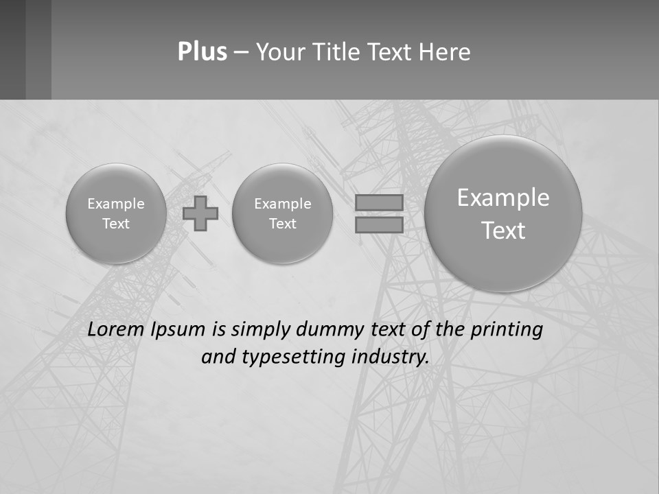 Blue Cable Caution PowerPoint Template