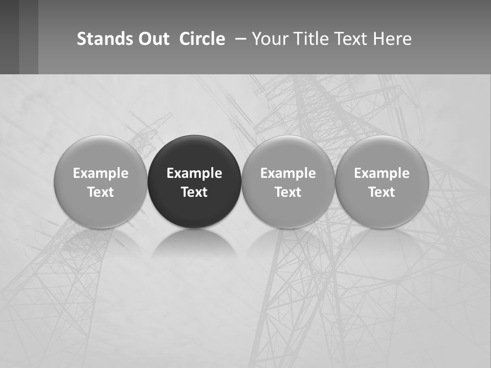 Blue Cable Caution PowerPoint Template