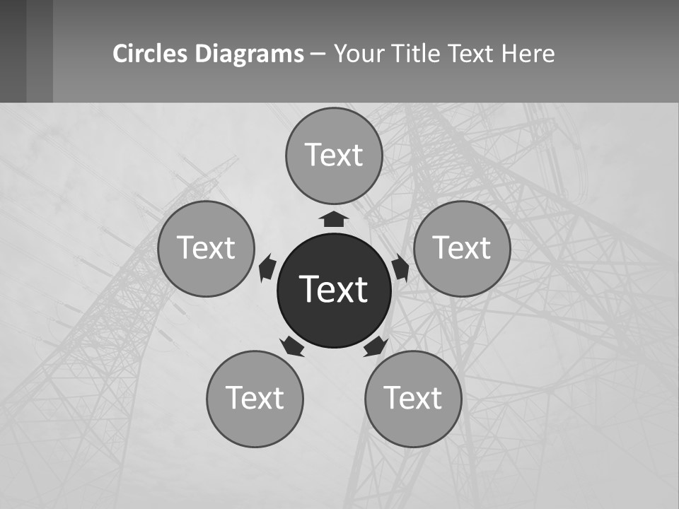 Blue Cable Caution PowerPoint Template