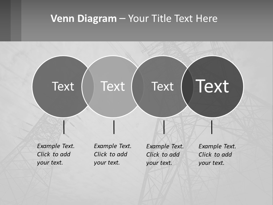 Blue Cable Caution PowerPoint Template