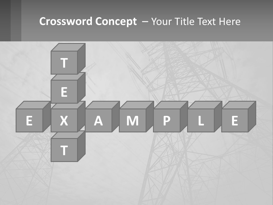 Blue Cable Caution PowerPoint Template