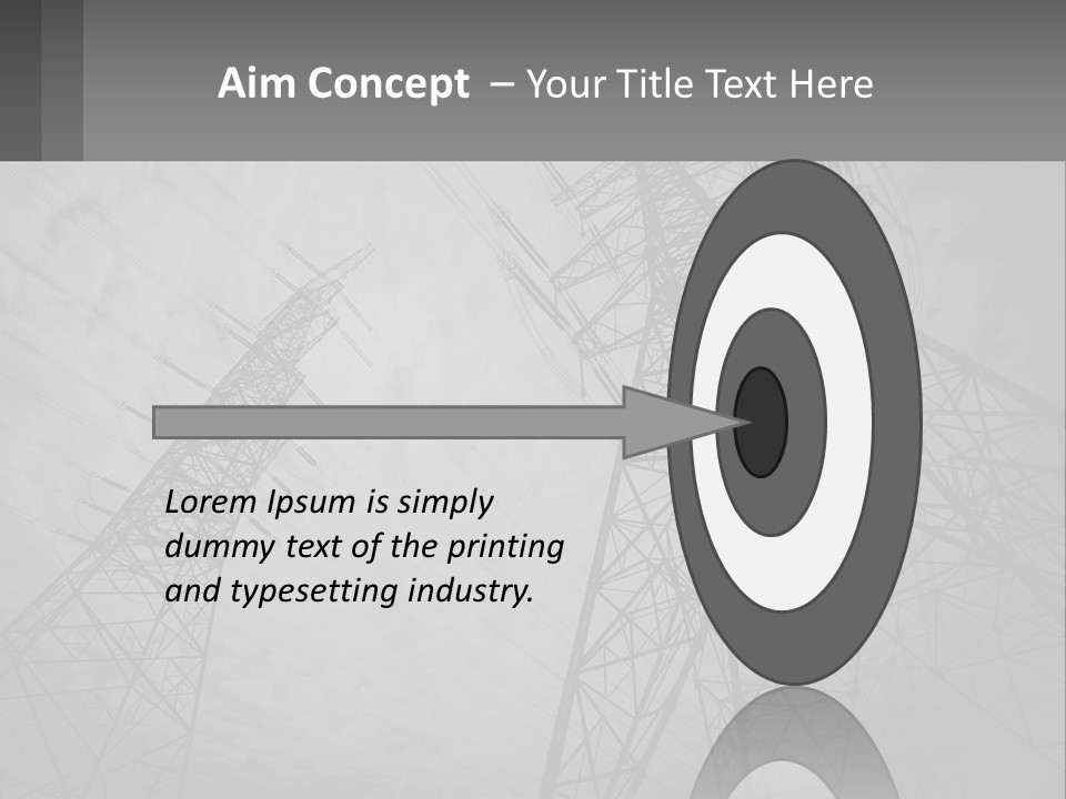 Blue Cable Caution PowerPoint Template