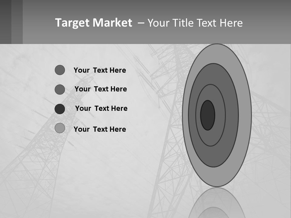 Blue Cable Caution PowerPoint Template