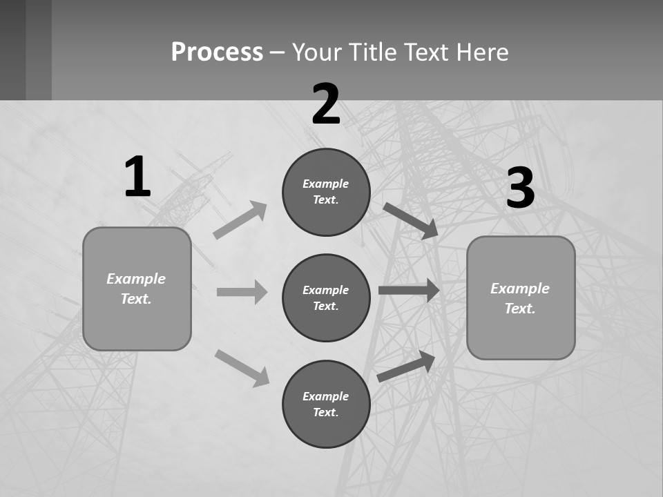 Blue Cable Caution PowerPoint Template