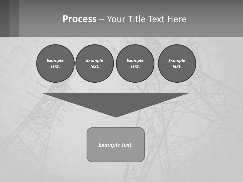 Blue Cable Caution PowerPoint Template
