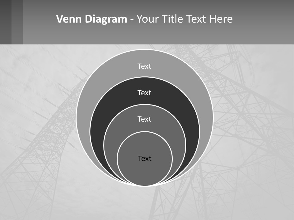 Blue Cable Caution PowerPoint Template