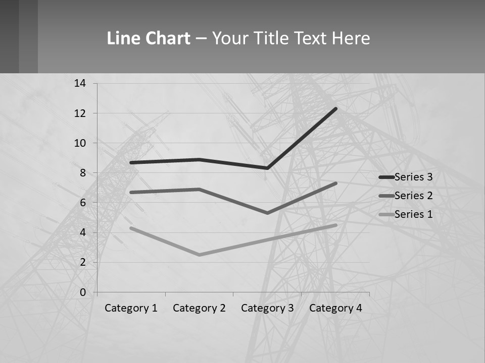 Blue Cable Caution PowerPoint Template