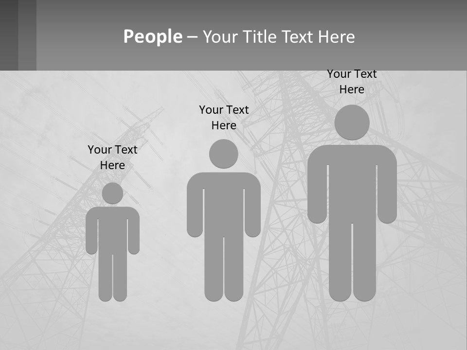 Blue Cable Caution PowerPoint Template