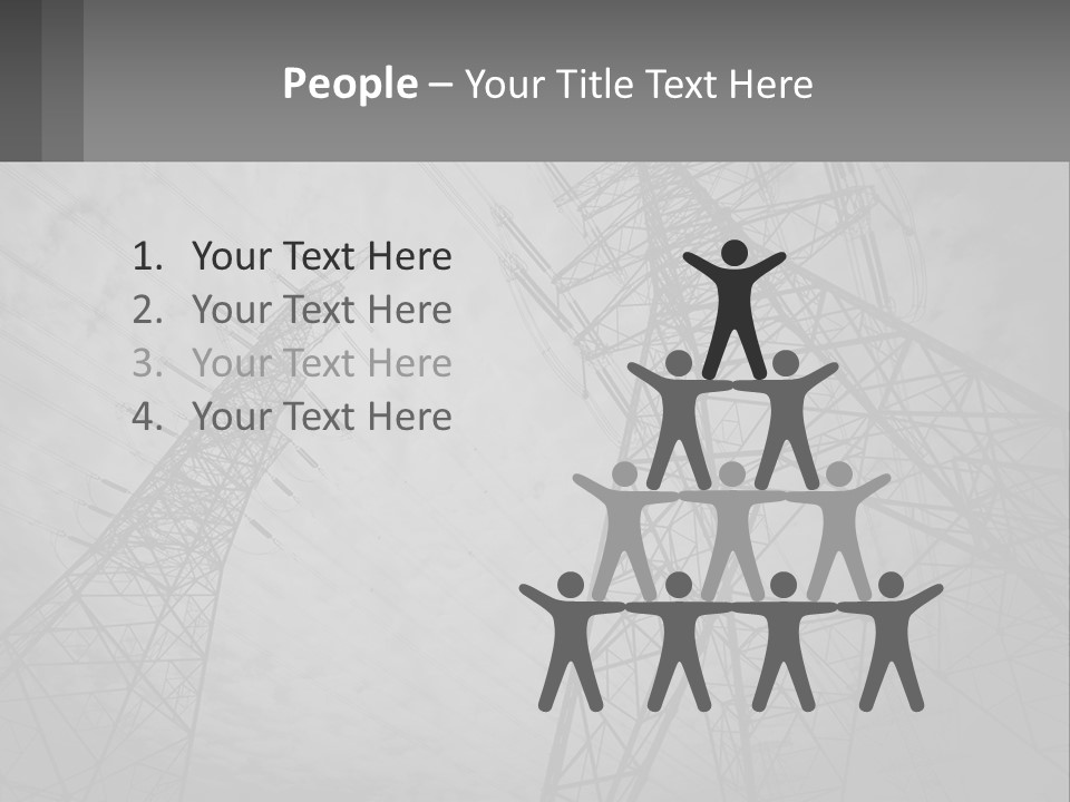 Blue Cable Caution PowerPoint Template