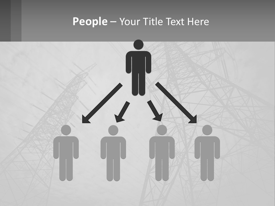 Blue Cable Caution PowerPoint Template