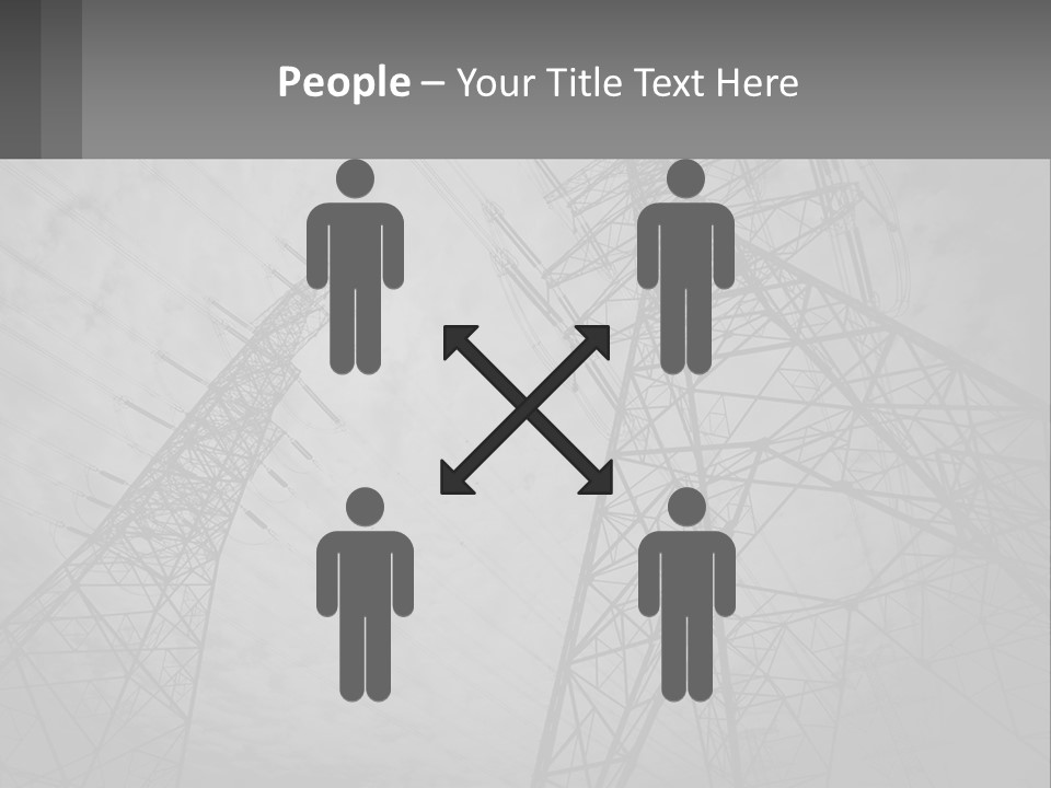 Blue Cable Caution PowerPoint Template