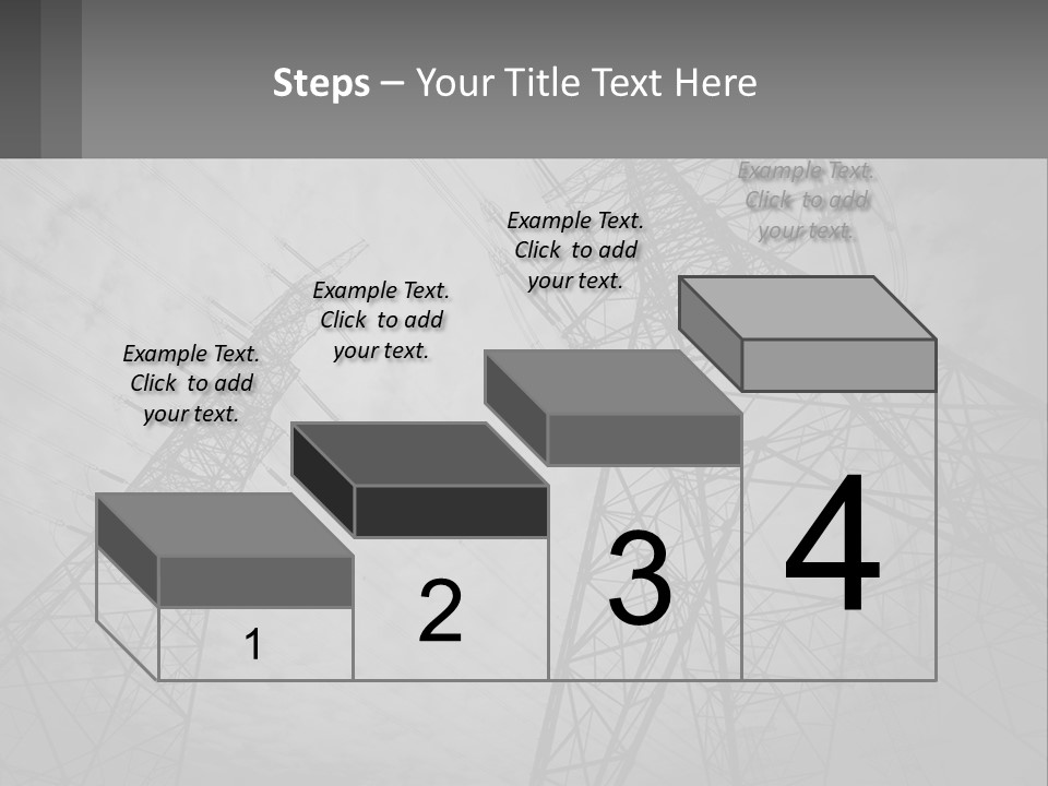 Blue Cable Caution PowerPoint Template