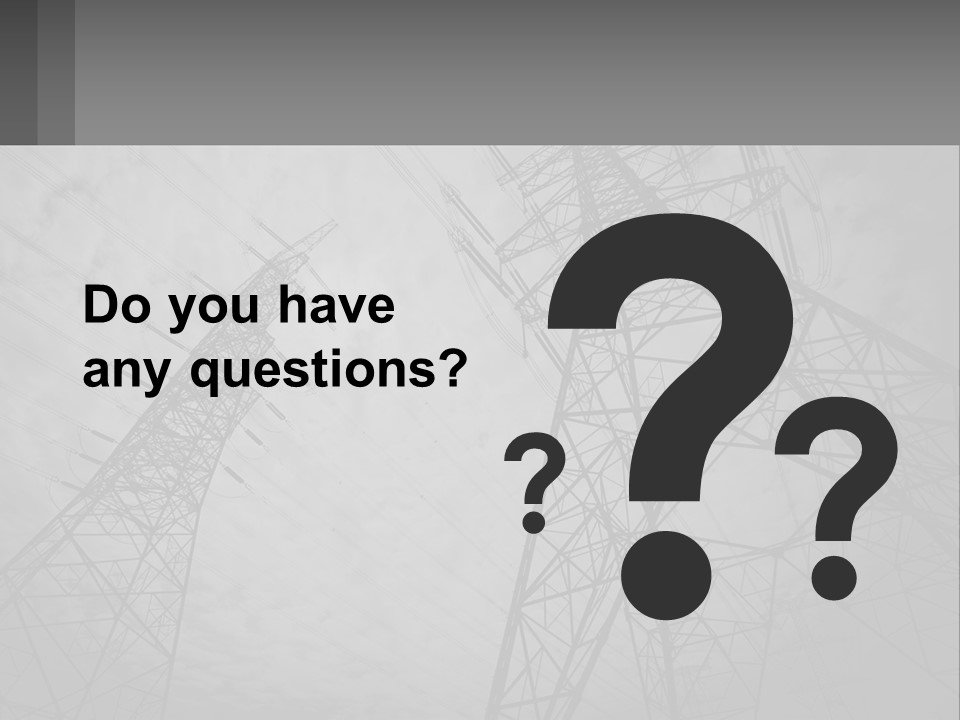 Blue Cable Caution PowerPoint Template