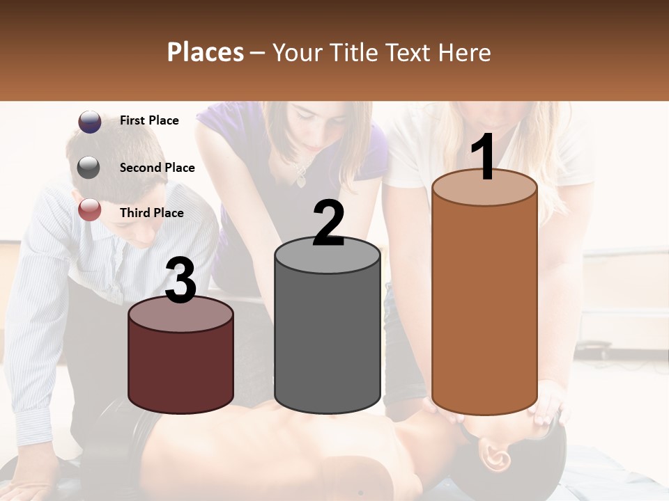 Chest Compression Teenagers Children PowerPoint Template