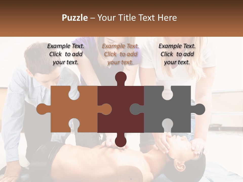 Chest Compression Teenagers Children PowerPoint Template