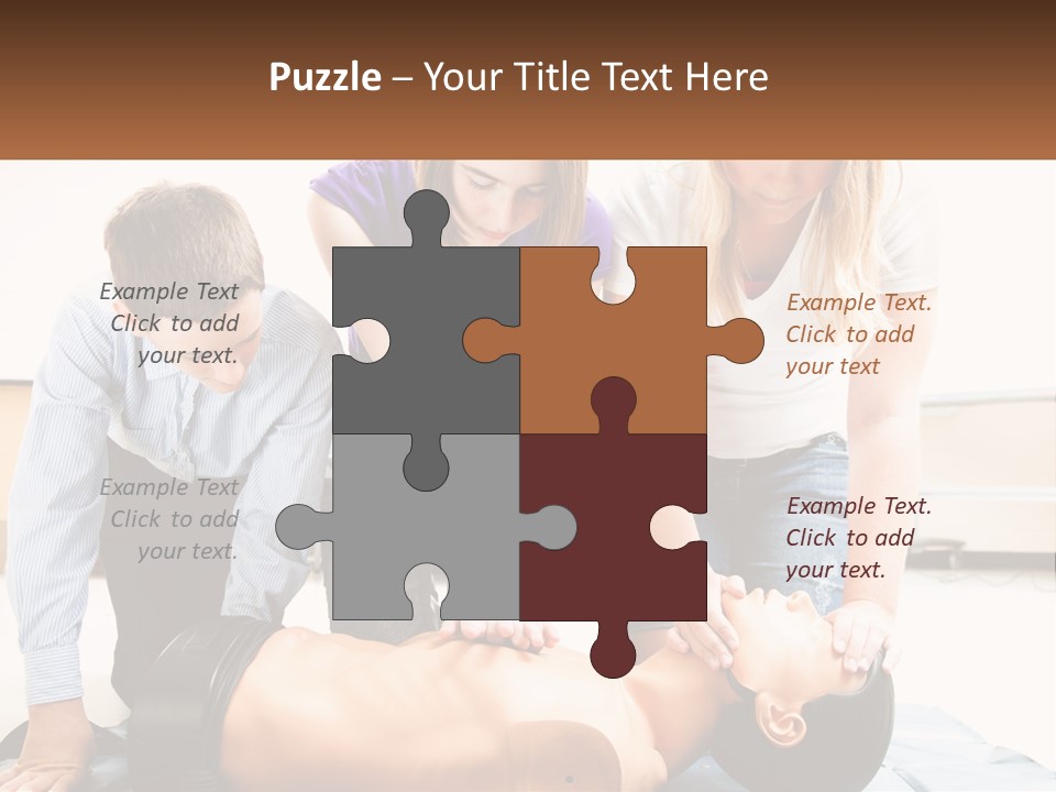 Chest Compression Teenagers Children PowerPoint Template