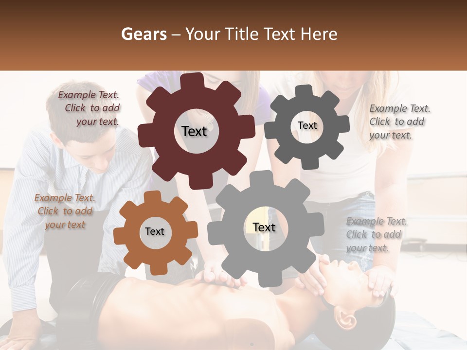 Chest Compression Teenagers Children PowerPoint Template