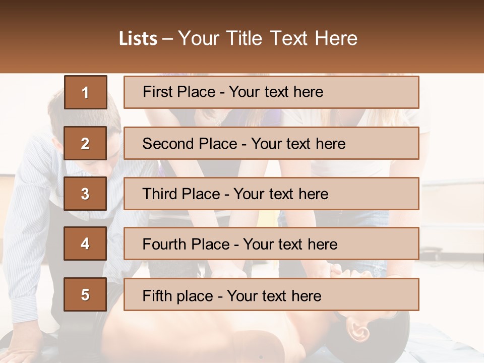 Chest Compression Teenagers Children PowerPoint Template