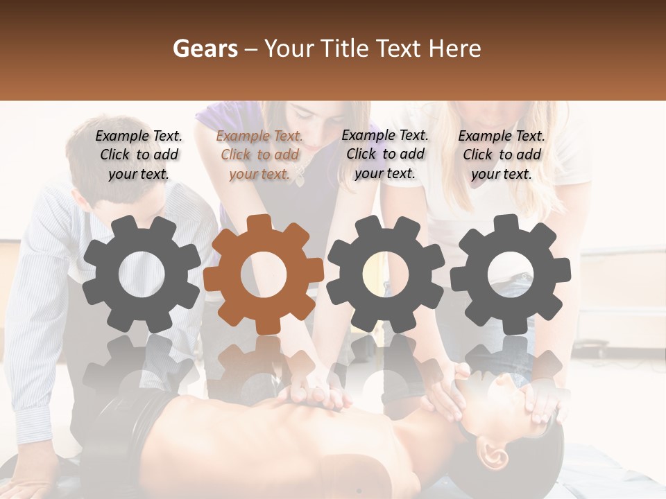 Chest Compression Teenagers Children PowerPoint Template