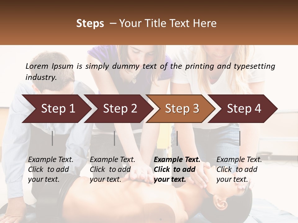 Chest Compression Teenagers Children PowerPoint Template