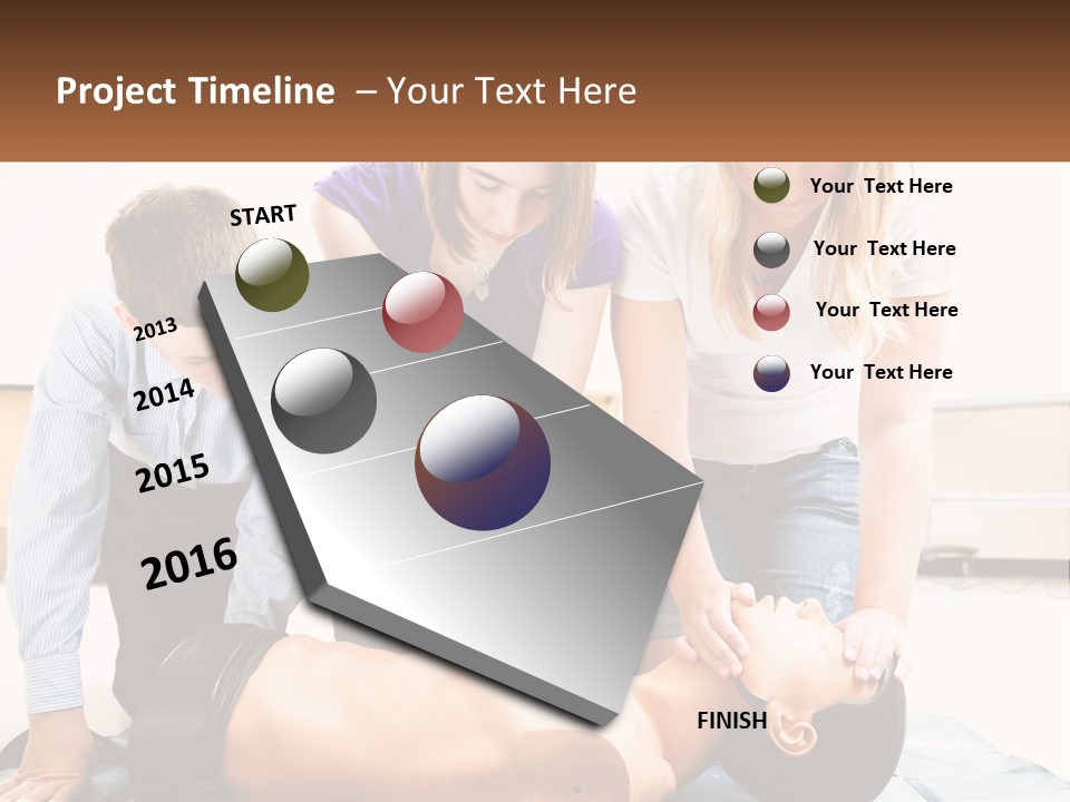 Chest Compression Teenagers Children PowerPoint Template