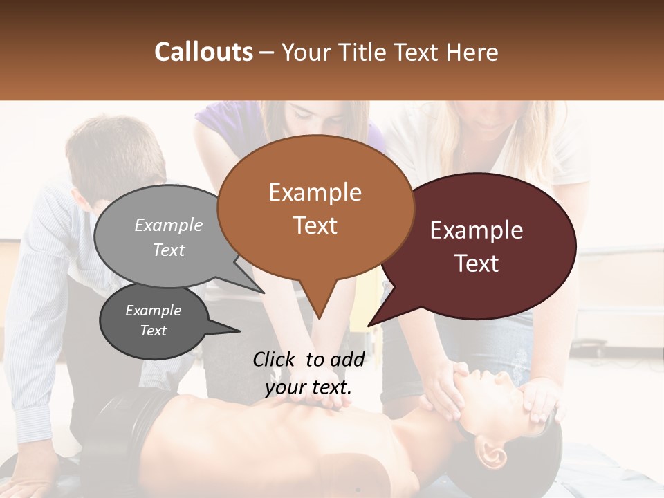 Chest Compression Teenagers Children PowerPoint Template