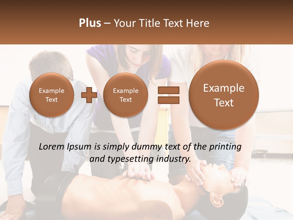 Chest Compression Teenagers Children PowerPoint Template