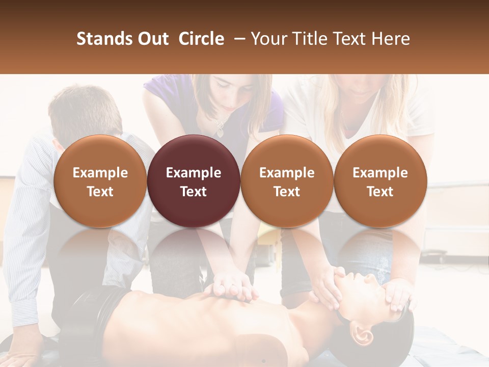 Chest Compression Teenagers Children PowerPoint Template