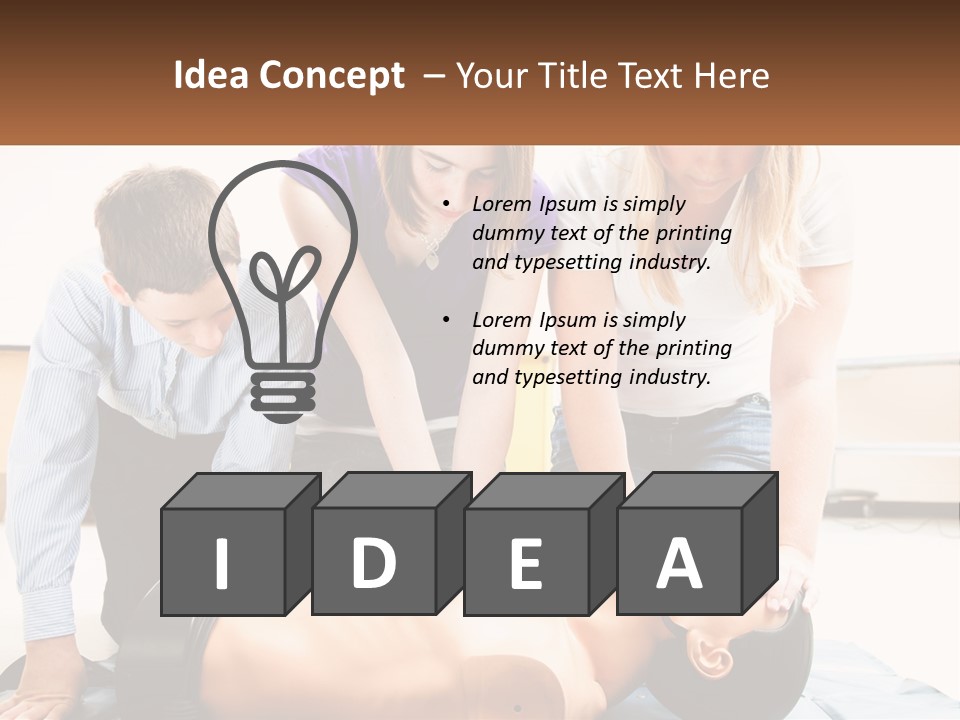 Chest Compression Teenagers Children PowerPoint Template