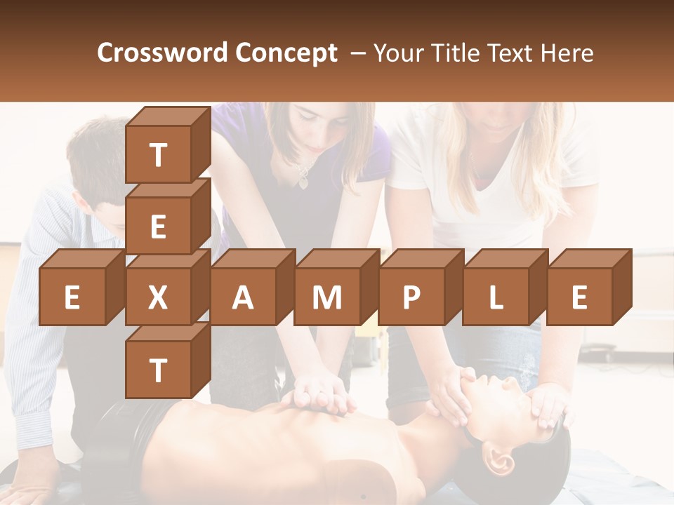 Chest Compression Teenagers Children PowerPoint Template