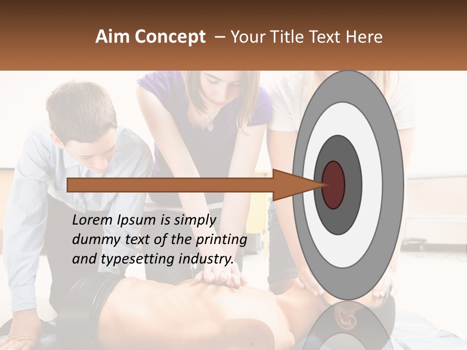 Chest Compression Teenagers Children PowerPoint Template