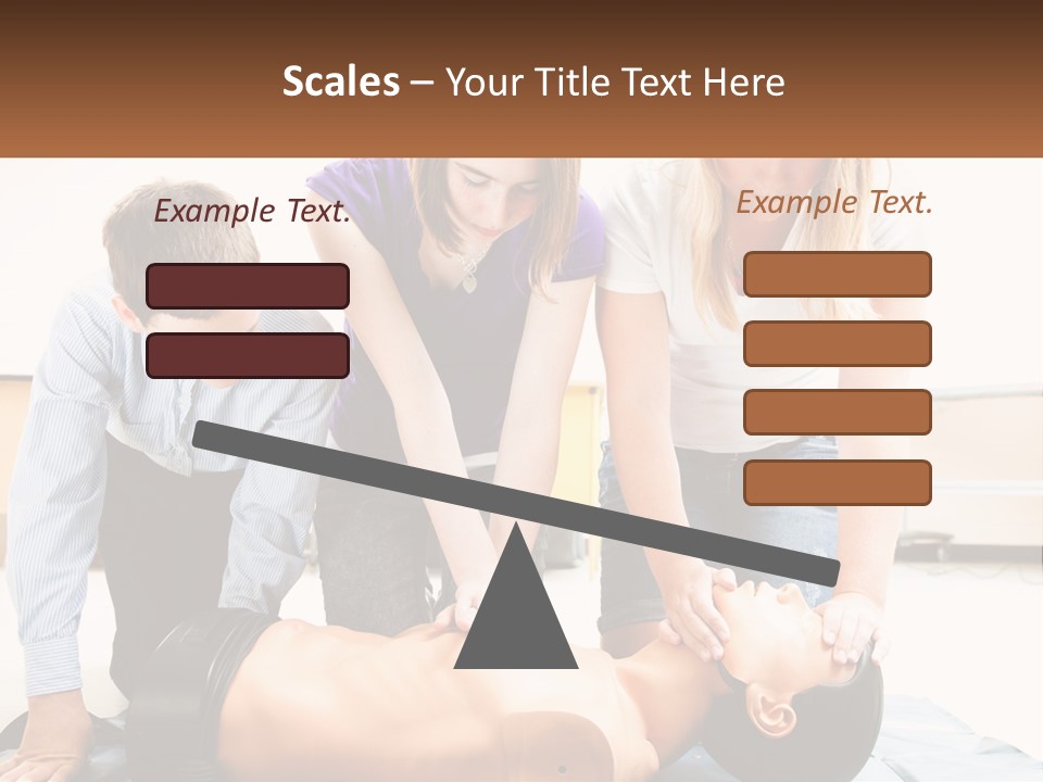 Chest Compression Teenagers Children PowerPoint Template