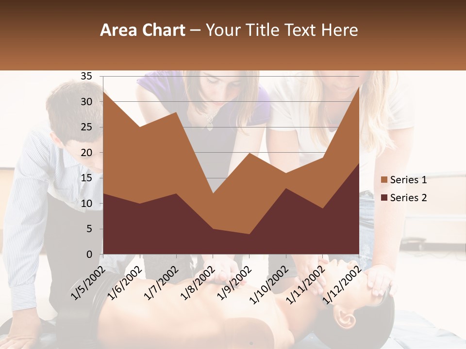 Chest Compression Teenagers Children PowerPoint Template