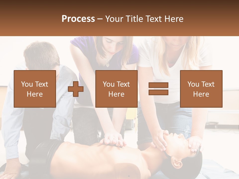 Chest Compression Teenagers Children PowerPoint Template