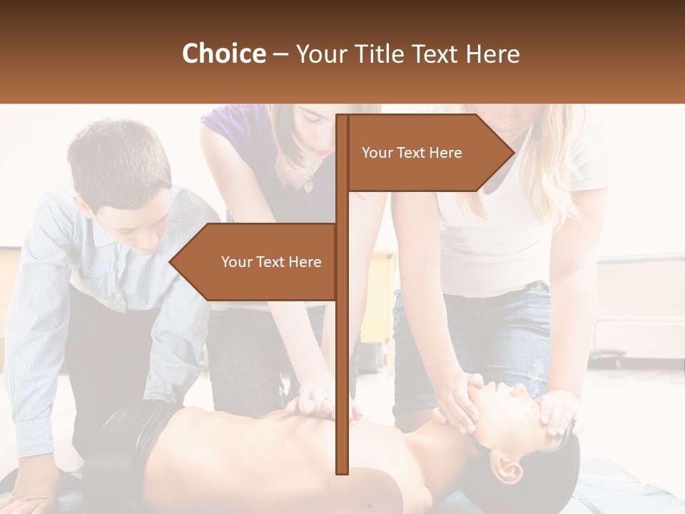 Chest Compression Teenagers Children PowerPoint Template