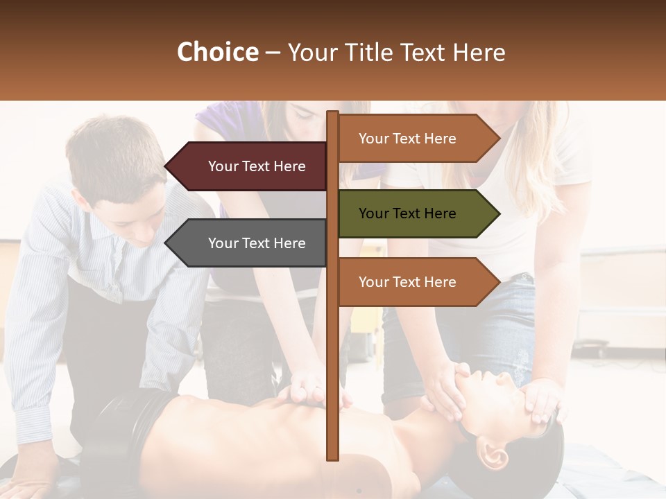 Chest Compression Teenagers Children PowerPoint Template