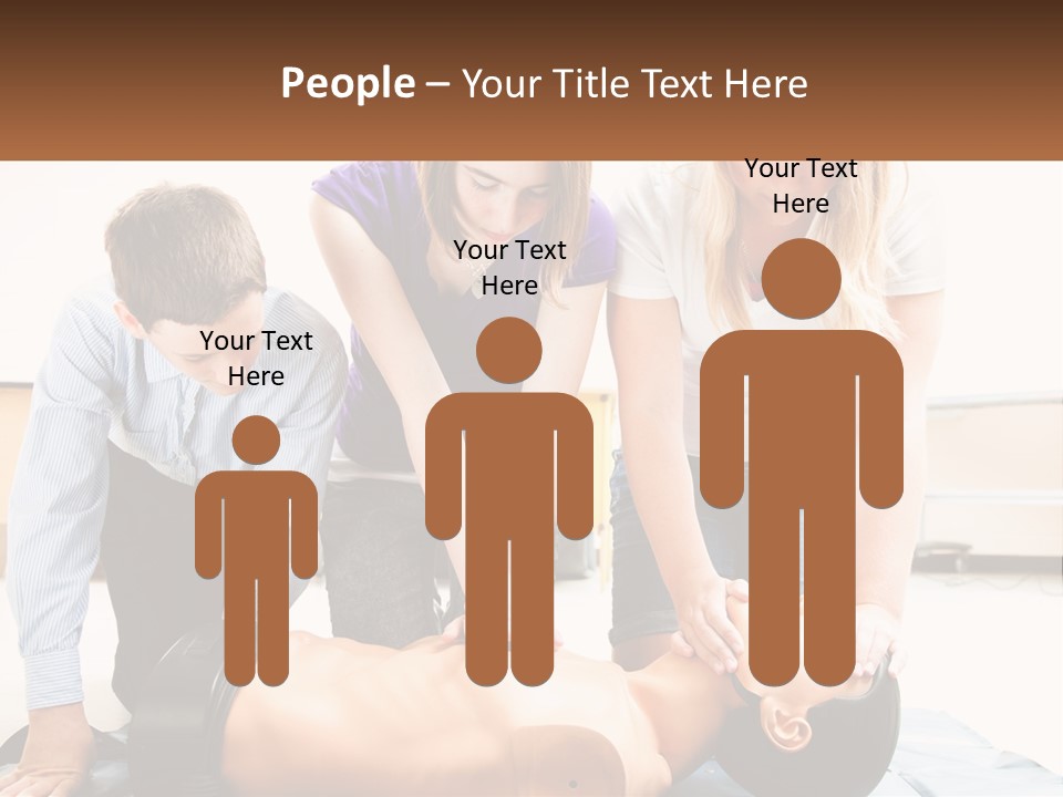 Chest Compression Teenagers Children PowerPoint Template