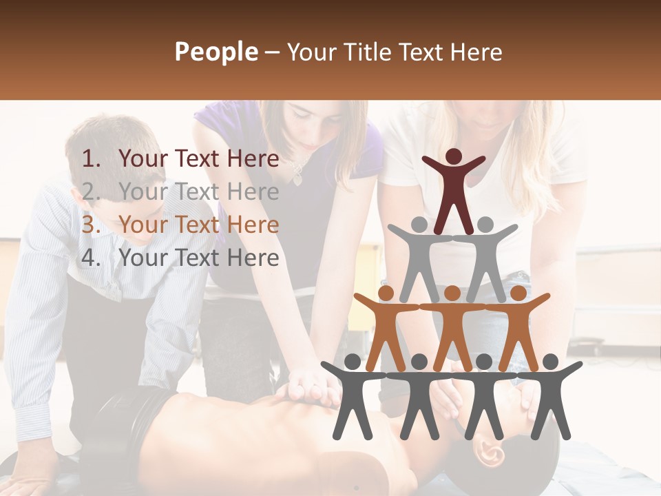 Chest Compression Teenagers Children PowerPoint Template