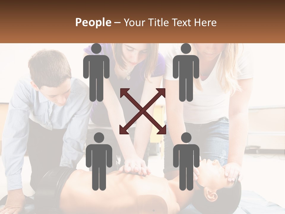 Chest Compression Teenagers Children PowerPoint Template