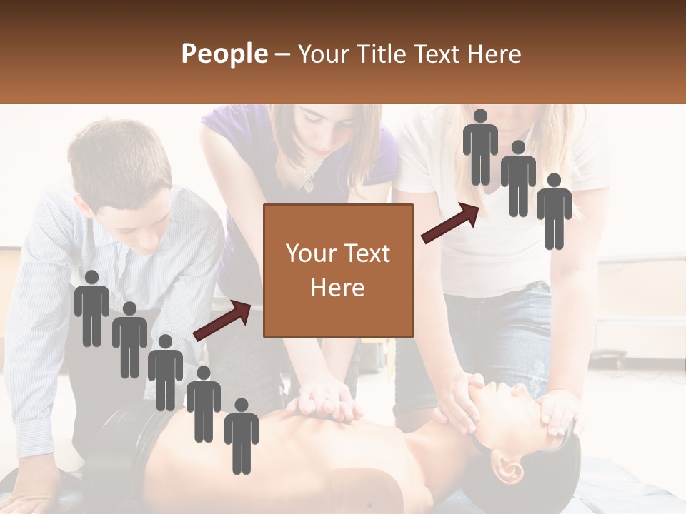 Chest Compression Teenagers Children PowerPoint Template