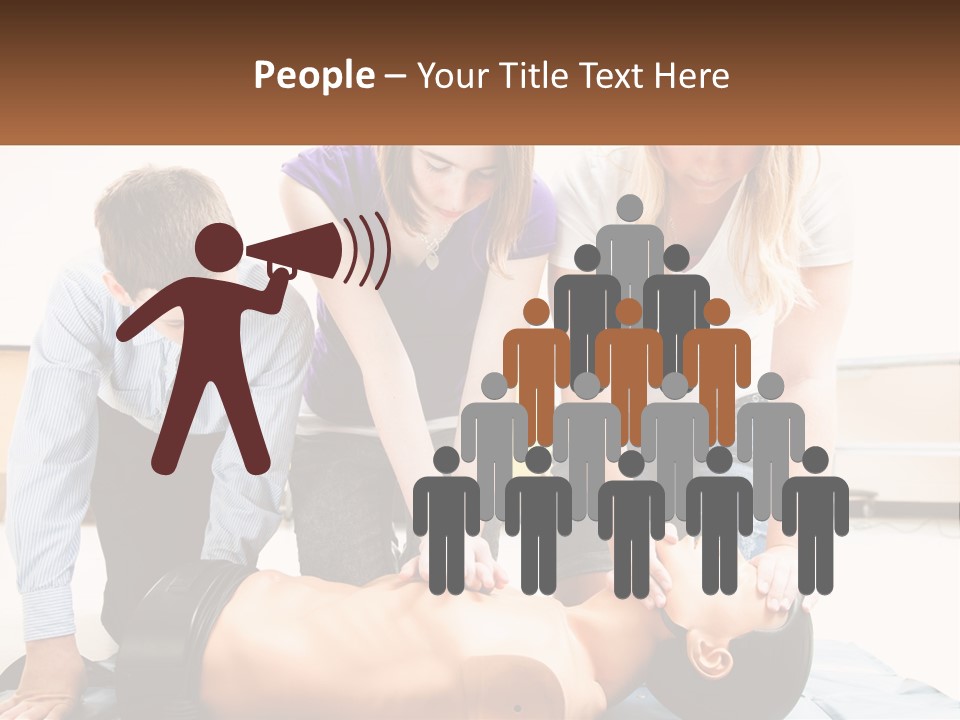 Chest Compression Teenagers Children PowerPoint Template