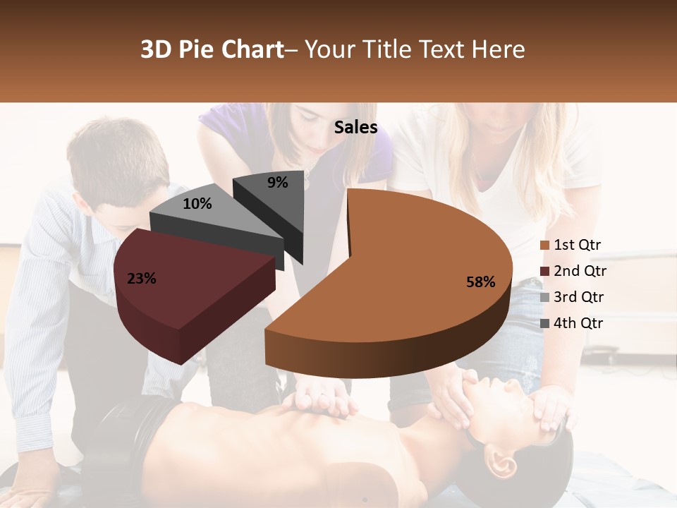 Chest Compression Teenagers Children PowerPoint Template