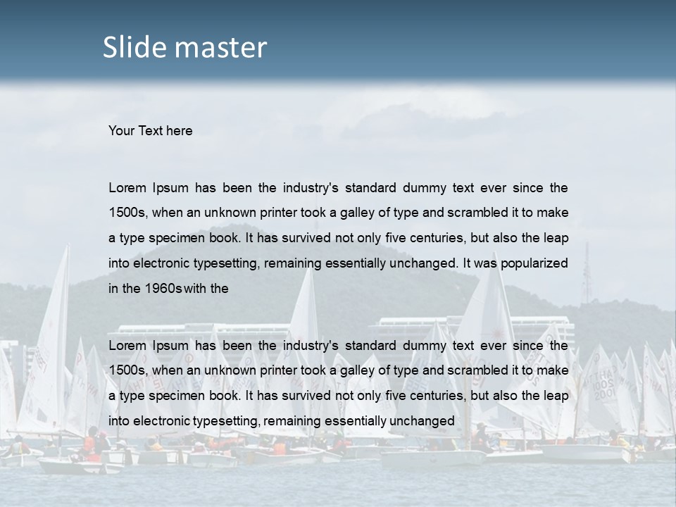 Ocean Sport Boat PowerPoint Template